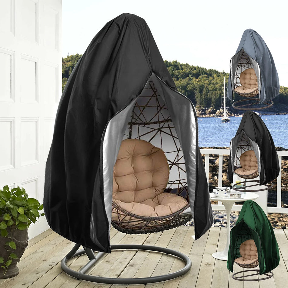 Copertura per sedia a dondolo a forma di uovo per patio impermeabile, resistente ai raggi UV e alla polvere