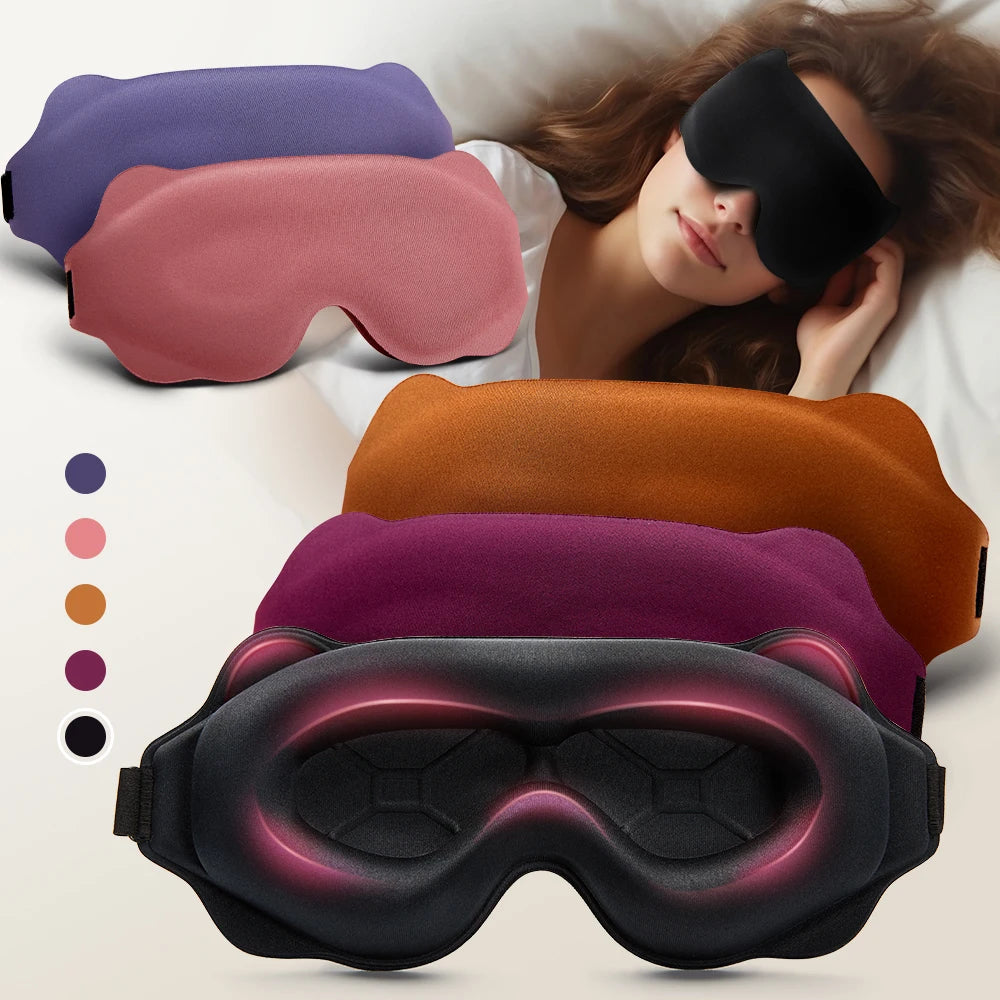 3D Sleeping Mask - Light Blocking, Soft Eye Mask for Travel &amp; Sleep