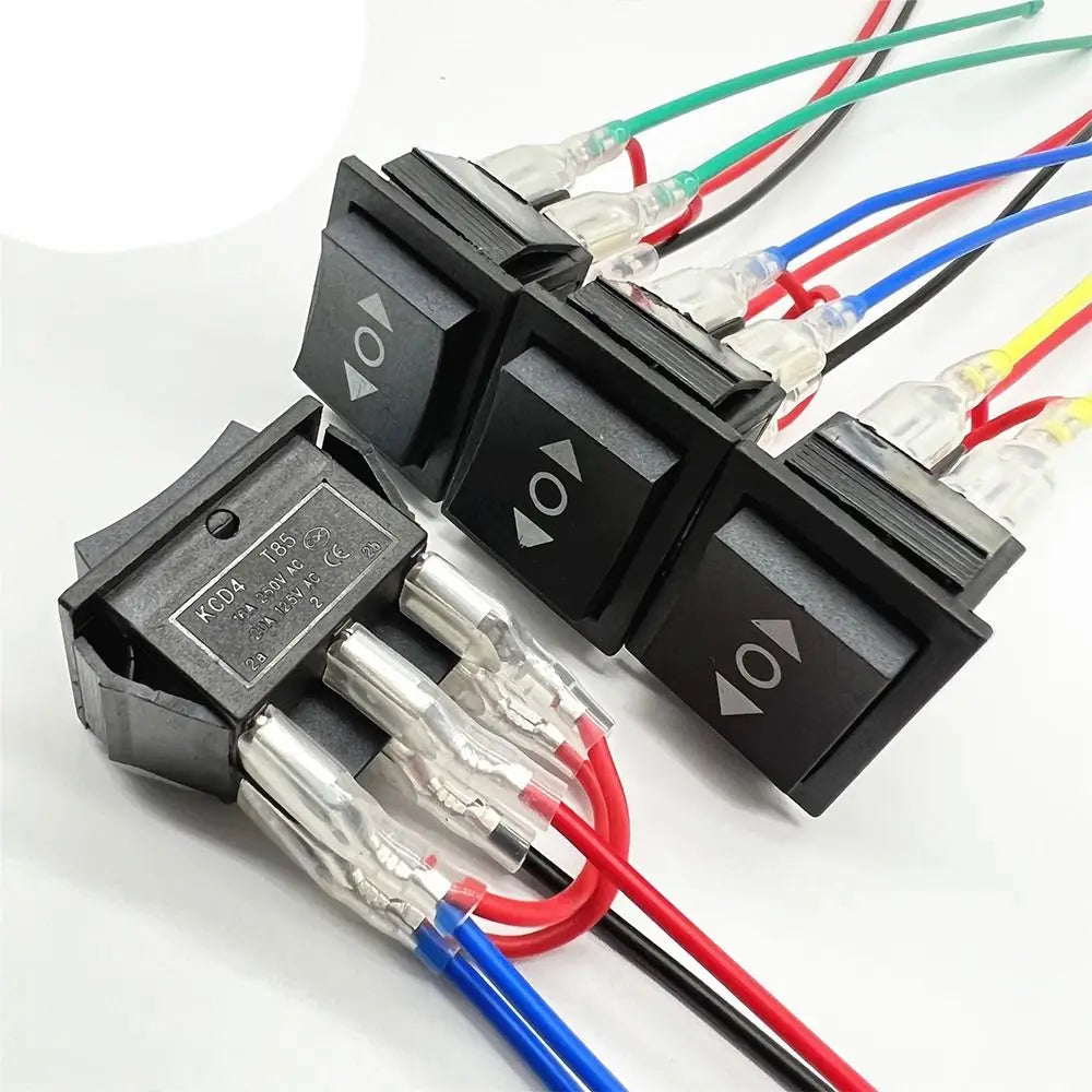 Wired 20A 12V DC Motor Polarity Reversing Rocker Switch &ndash; Seamless Control for DC Motors