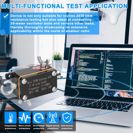Pocket EFHW Antenna K24 &ndash; Wideband 3-30MHz Coverage
