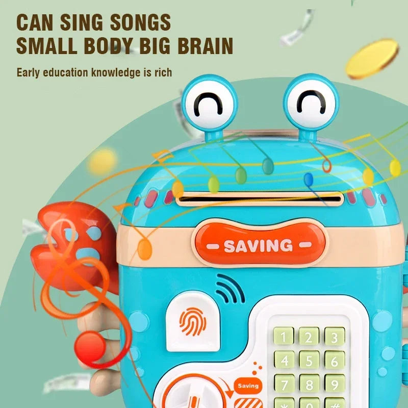 Crab Piggy Bank Toy - Music Lights For Fun Learning