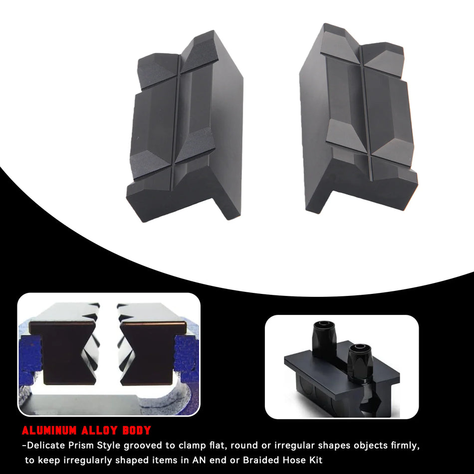 Alumīnija 4 collu preses žokļu spilventiņi ar magnētiskām apgriežamām cauruļu preses žokļu pārklājumiem