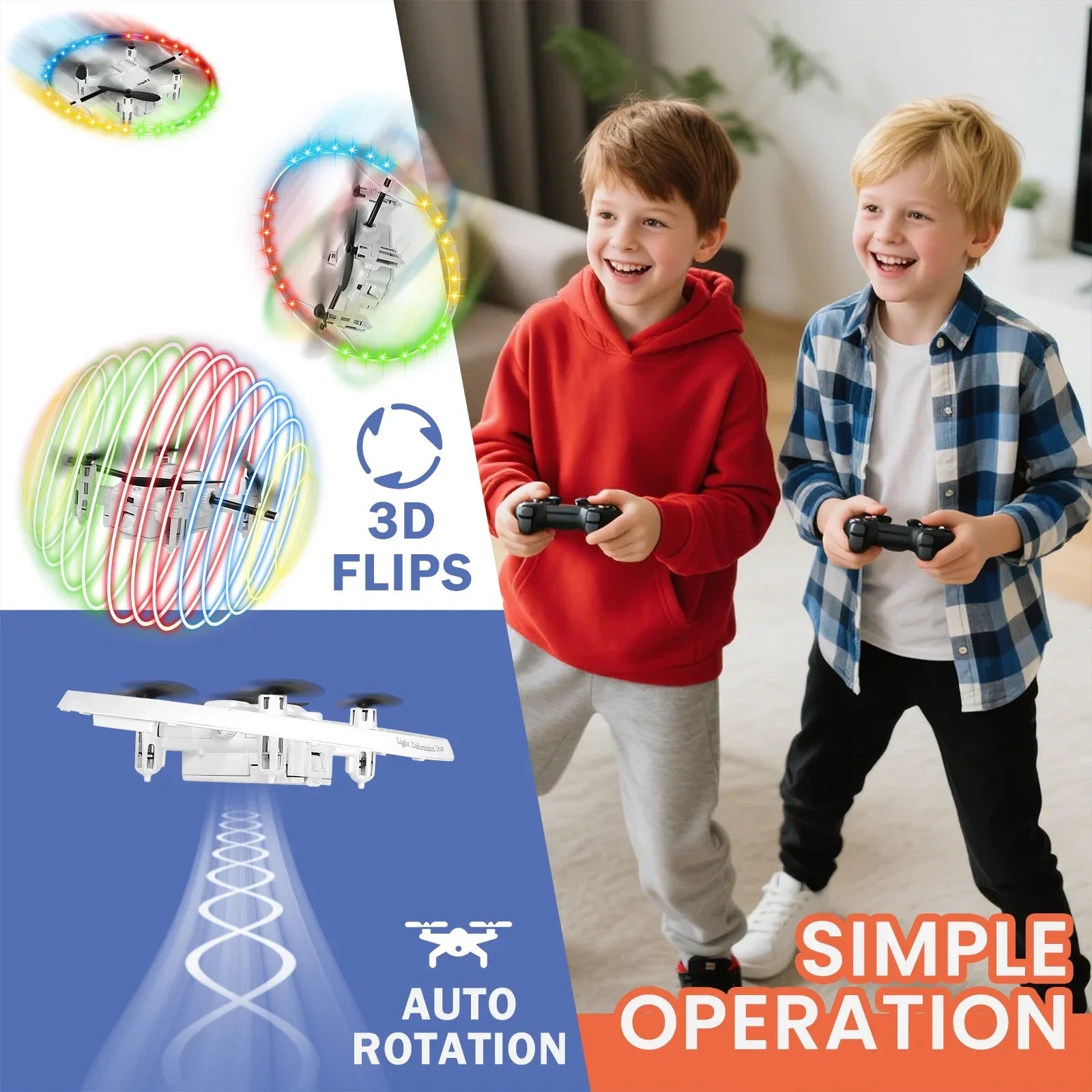 RC Drone With LED Light &ndash; 2.4G Remote Control Stunt