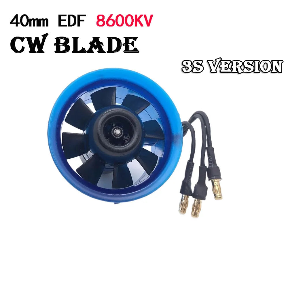 Hobbyocean 40mm EDF Brushless Ducted Fan &ndash; 8 Blade CCW CW 40mm 8600KV CW