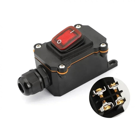 IP65 Waterproof Outdoor Rocker Switch with LED Indicator and Inline Cord