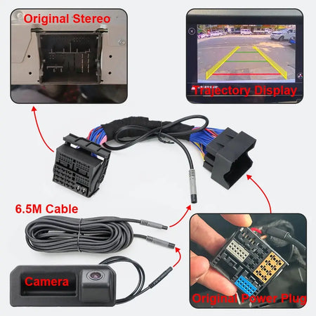 Plug and Play Data Dynamic Trajectory Flip Emblem Reverse Backup Camera For Vw Golf 6 Passat CC B7/B8 MK6 GTI No Canbus Coding by InterCyprus Trading Ltd