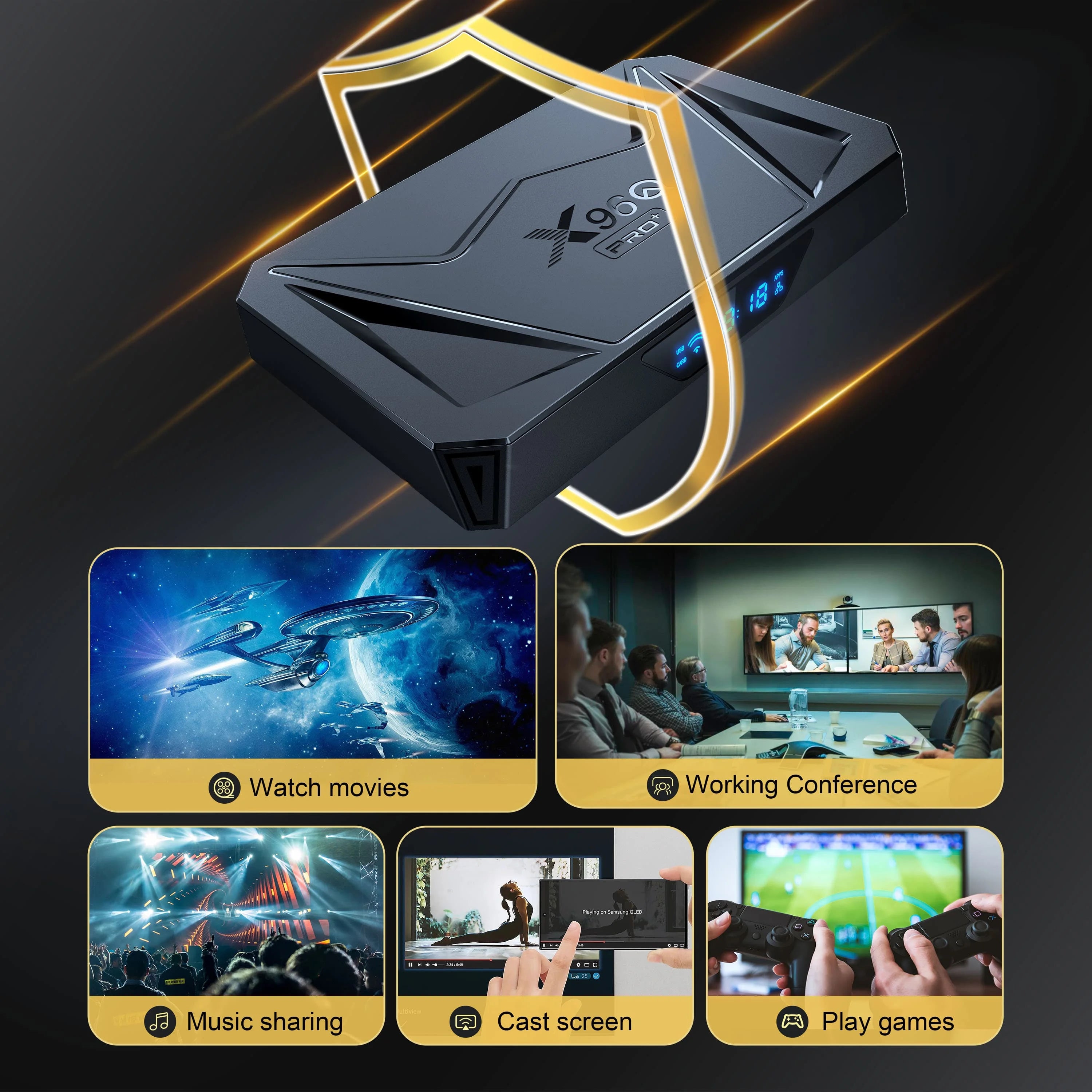 X96Q Pro Plus Android TV Box &ndash; 8K HDR Media Playback