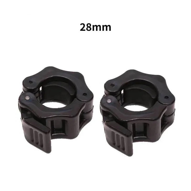 Premium Barbell Collar Locks - Secure &amp; Durable Weight Lifting Clips Black-28mm 1Pair
