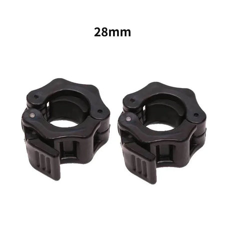 Premium Barbell Collar Locks - Secure &amp; Durable Weight Lifting Clips Black-28mm 1Pair