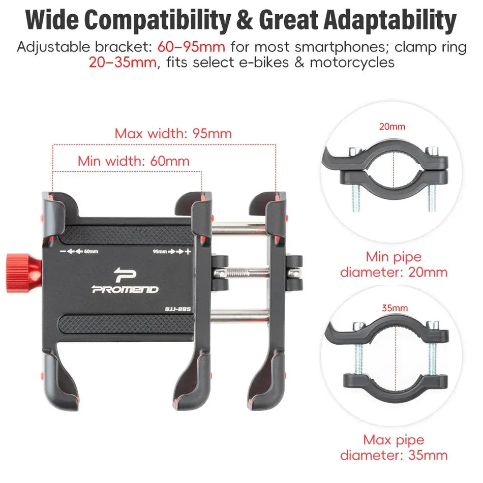 Quick Release Aluminum Bike Phone Mount With 360 Degree Rotation by InterCyprus Trading Ltd