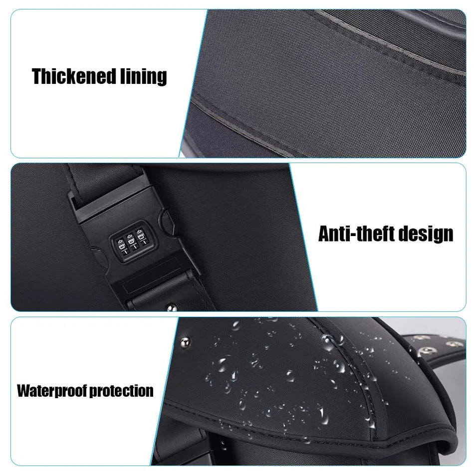 Sacs de selle de moto en cuir PU imperméable pour Harley, Suzuki, Kawasaki, Yamaha