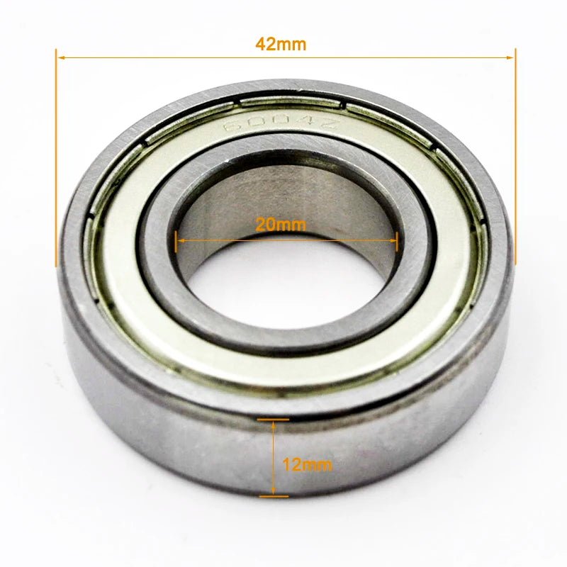 6000ZZ 6001ZZ Bearing Set - Deep Groove Ball Bearings 6004ZZ 20x42x12mm / CHINA / 2Pcs