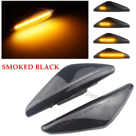 2PCS LED Side Marker Signal Light For BMW X5 E70 X6 E71 E72 X3 F25 Clear/Smoke Dynamic Flowing Sequential Blinker Lamp by InterCyprus Trading Ltd