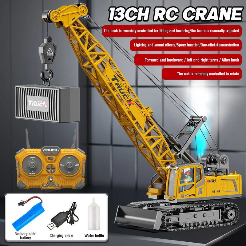 Laege Rc Truck 15Ch &ndash; Remote Control Alloy Arm Crane 36CM 13CH yellow