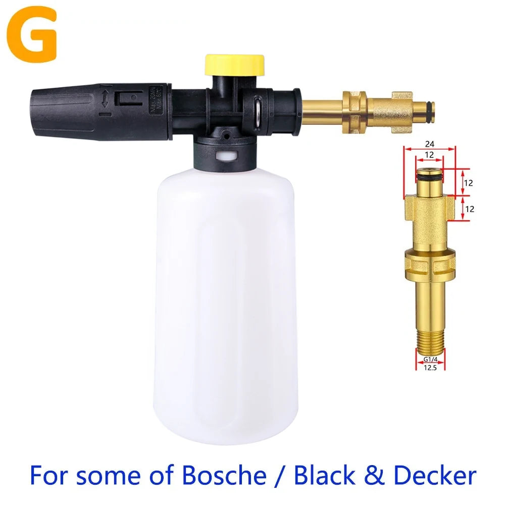 750ml Snow Foam Lance for High Pressure Washers - Fits Karcher, Nilfisk, Parkside, and More For Bosch (old)