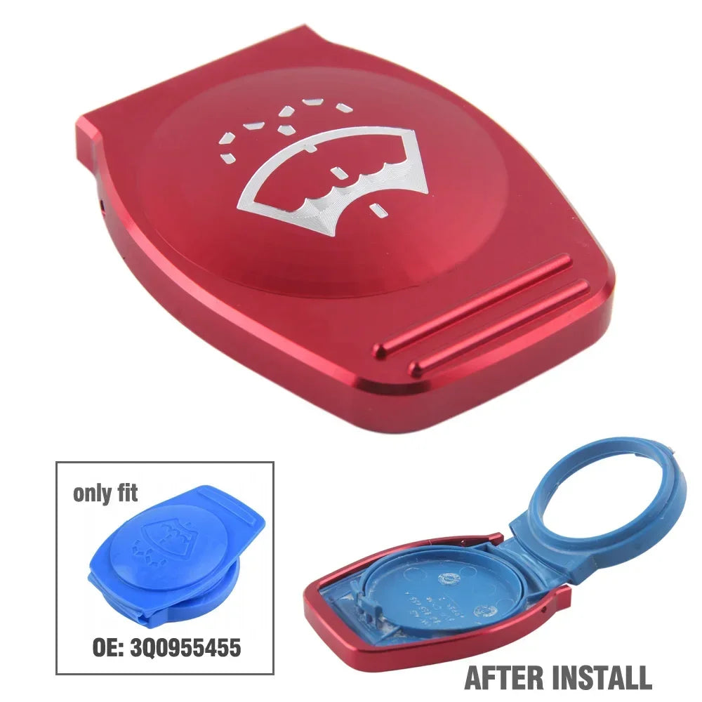 Aluminum Washer Fluid Reservoir Cap For VW Audi Porsche 3Q0955455 by InterCyprus Trading Ltd