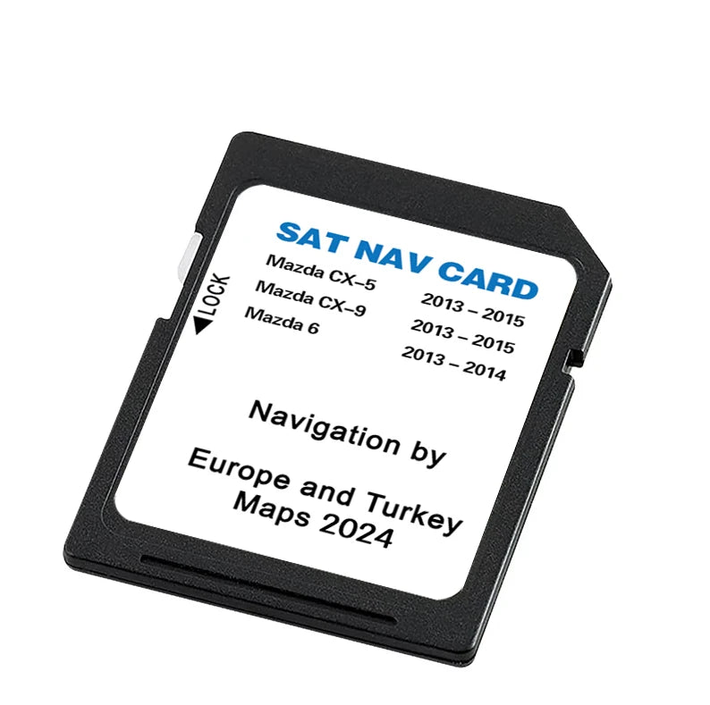Mazda 6 CX5 CX9 Sat Nav Card &ndash; EU UK Turkey Maps Update