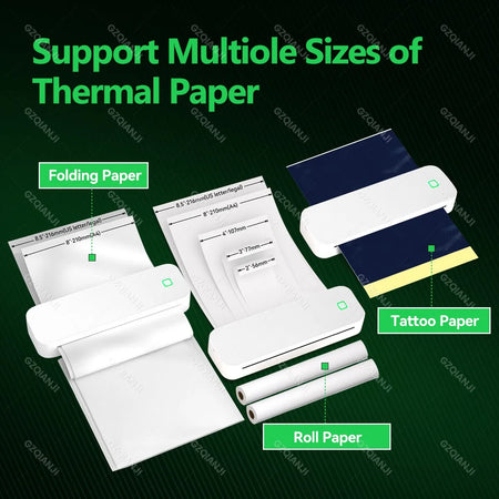 GZMA413 A4 Ink Free Portable Printer - Wireless Printing