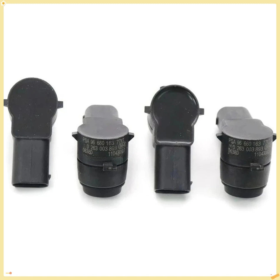 Комплект датчиков парковки для Citroen и Peugeot C4 C5 C6 307 308 407, 4 шт., черный, PDC, задний бампер