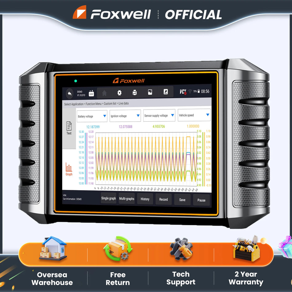 Foxwell NT710 Porsche OBD2 Scanner Diagnostico Lettore Codici Sistema Completo Strumento Bidirezionale Con Oltre 30 Servizi di Reset