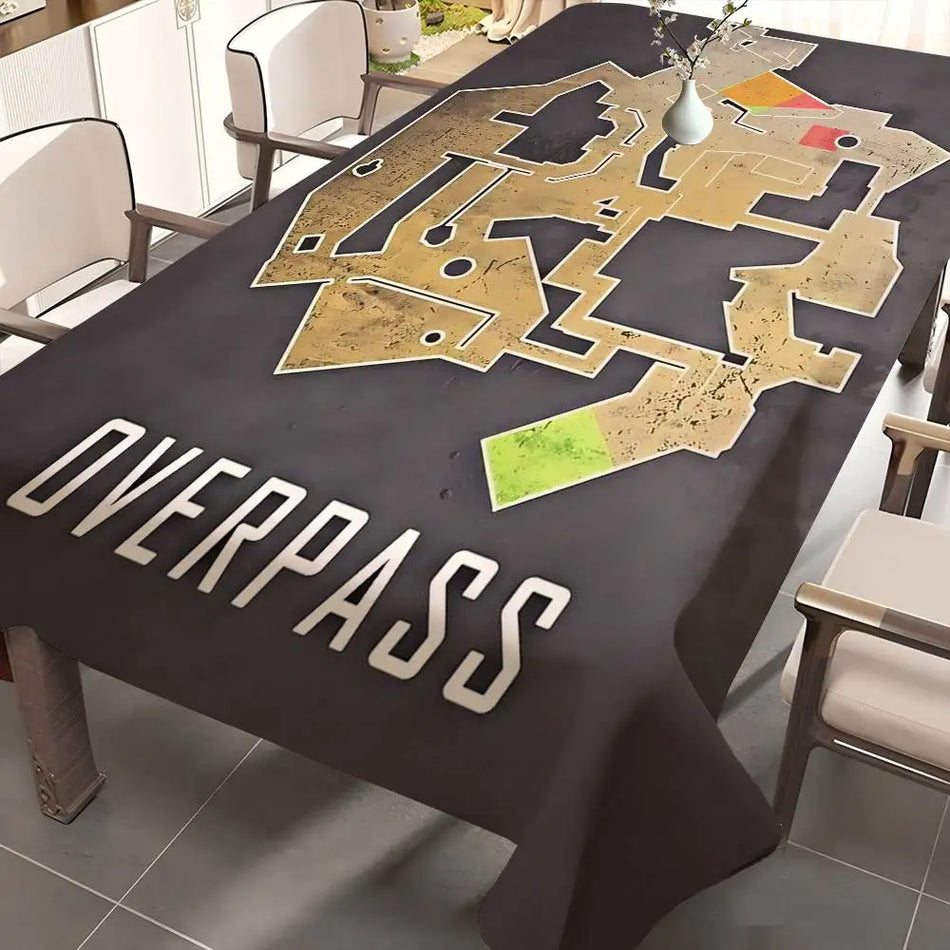 Stain-Resistant Polyester Tablecloth for Dining Tables, Decorative and Washable, Great for Parties and Weddings