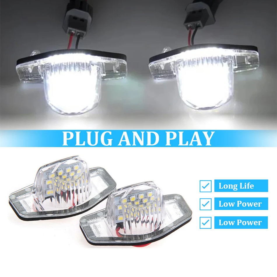 Luzes de Matrícula LED SMD 6000K para Honda CR-V 12V Branco Brilhante