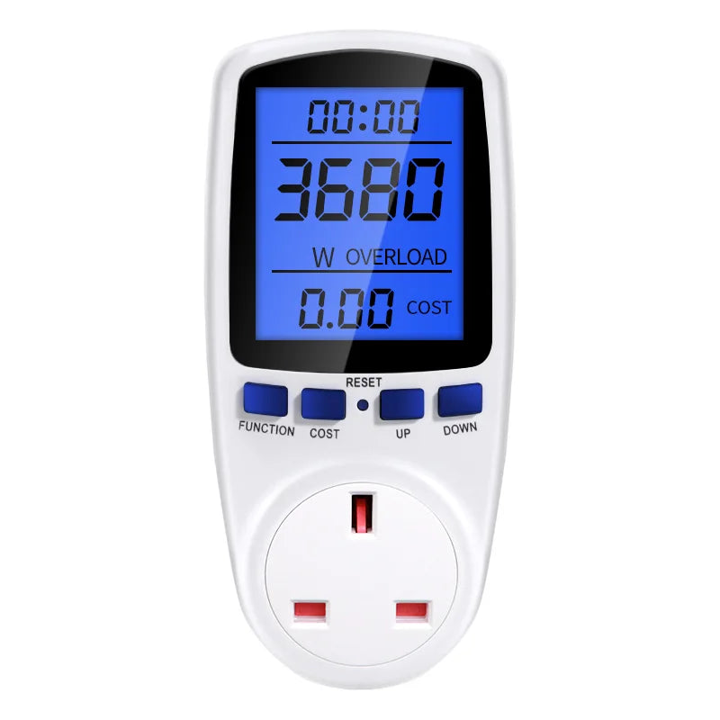 AC Digital Power Meter Wattmeter - Energy Usage Monitor UK PLUG