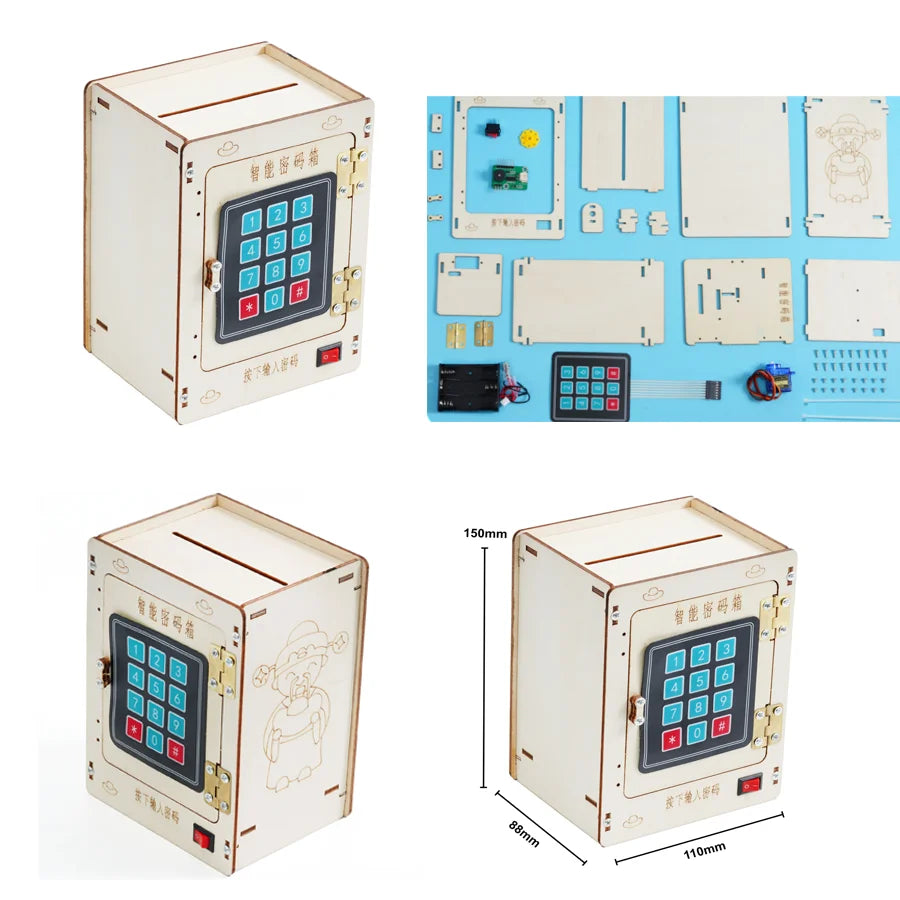 DIY Έξυπνο Κουτί Κωδικών Φυσικό Μοντέλο Επιστημονικό Παιχνίδι για Παιδιά