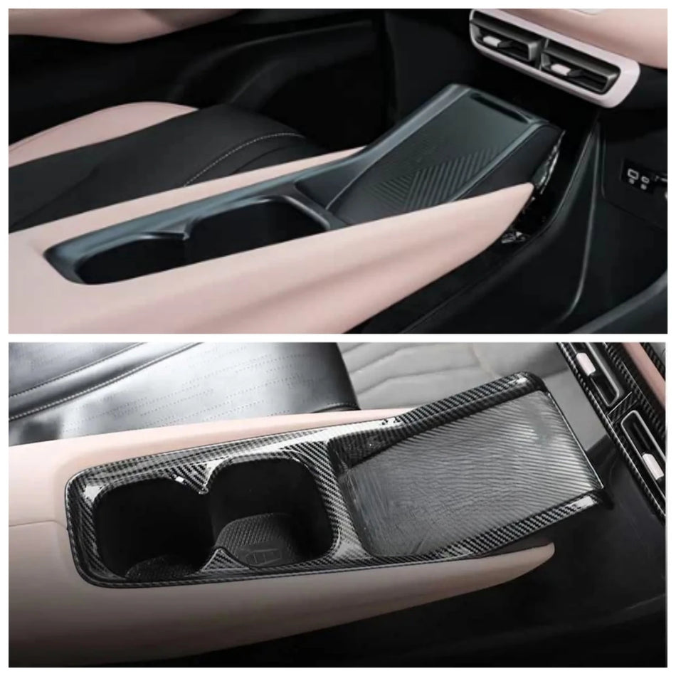 BYD Dolphin Gear Shift Panel Cover With Carbon Fiber Pattern ABS