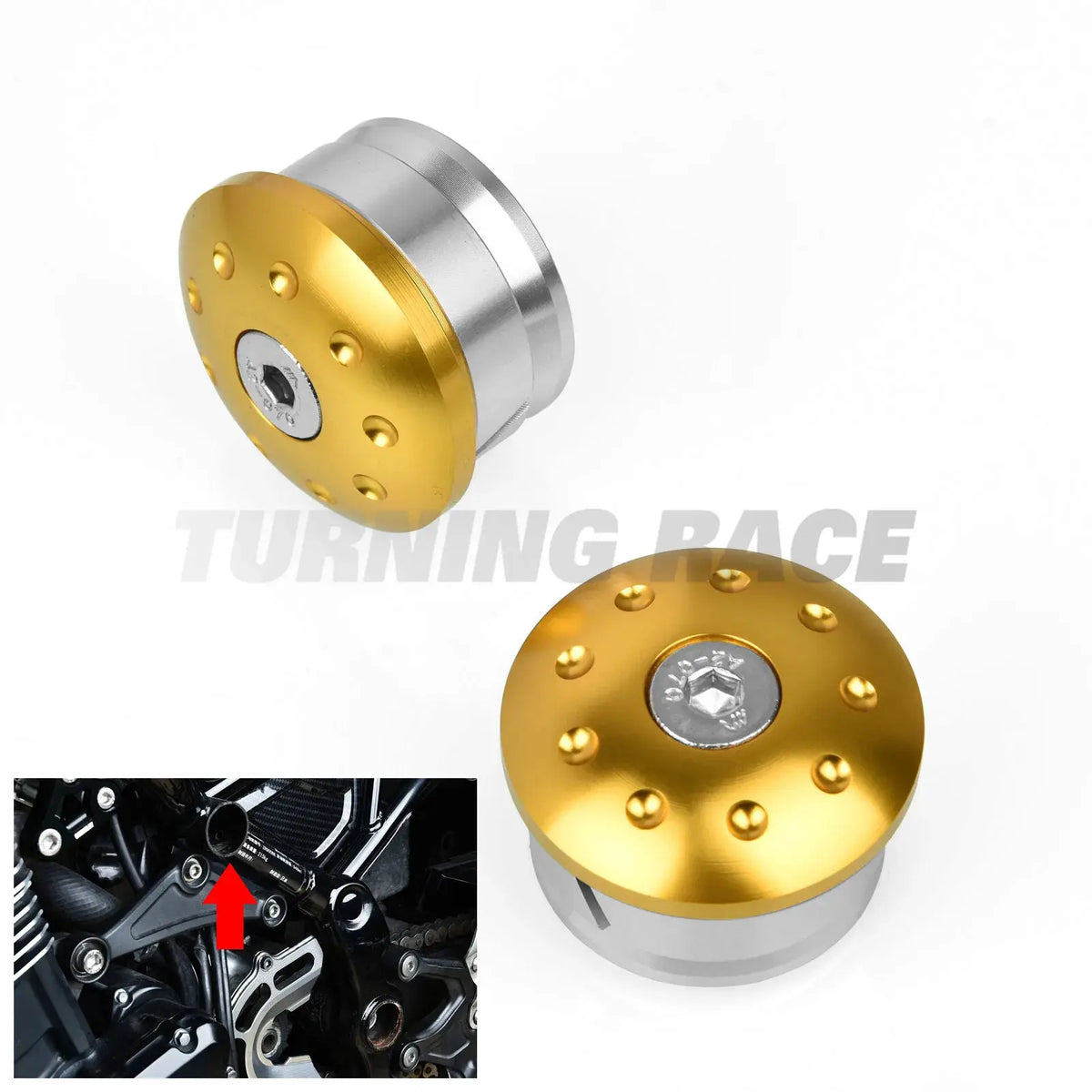 Frame Hole Plug Kit for Kawasaki Z900RS / CAFE / SE 2018–2026 CNC Aluminum Frame Guard Insert Cap Cover Accessories by InterCyprus Trading Ltd