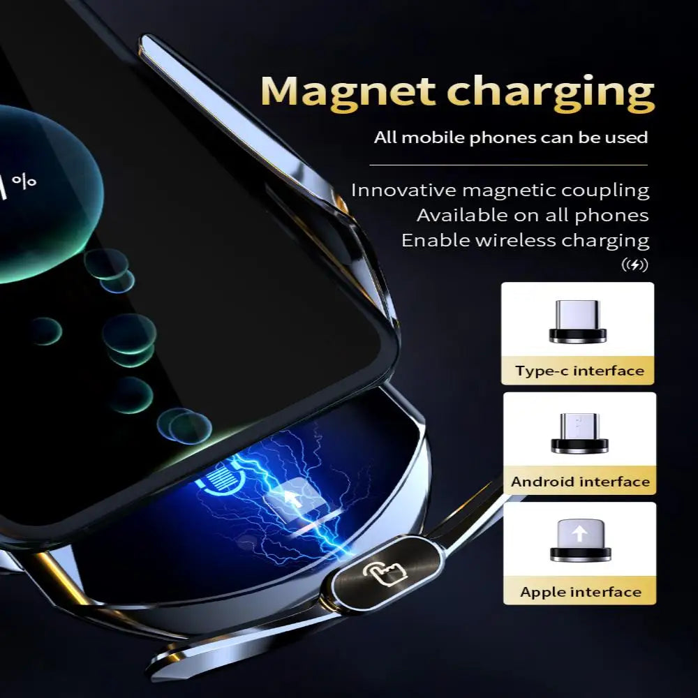 Car Phone Holder Charger Clip 360 Rotation &ndash; Universal Fit