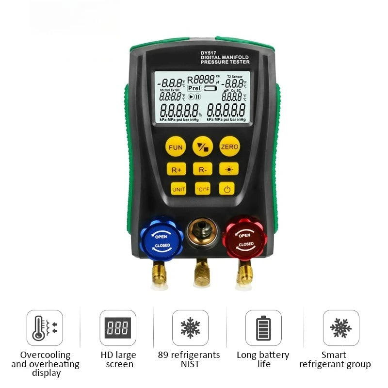 DY517 Digital Vacuum Pressure Manifold &ndash; Digital Readout DY517