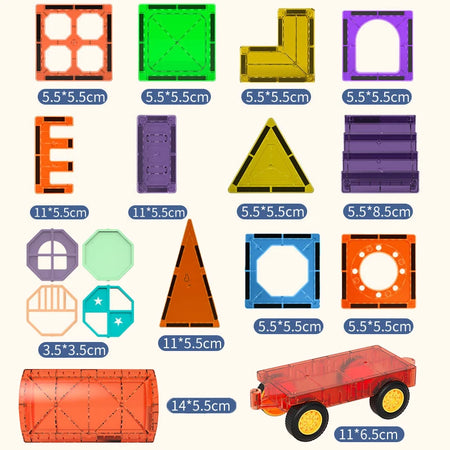 Magnetic Tiles Building Blocks &ndash; Educational STEM Toy