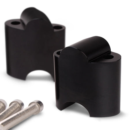 Motorcycle Handlebar Riser Extension Block &ndash; Superior Strength CNC Aluminum Design Black