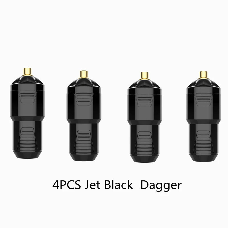 EZ Dager Cartridge Tattoo Machine Pen &ndash; Lightweight Plastic 4PCS Jet Black