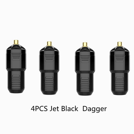 EZ Dager Cartridge Tattoo Machine Pen &ndash; Lightweight Plastic 4PCS Jet Black