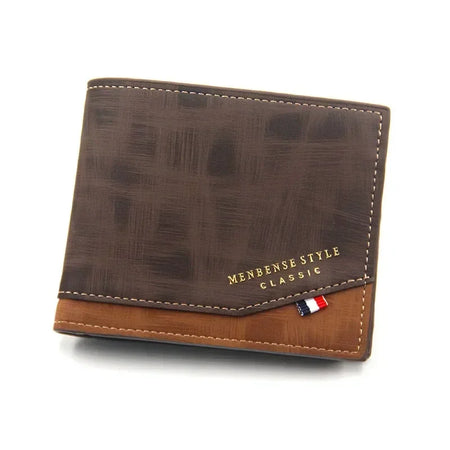 Personalised Classic Short Wallet with Coin Pocket for Men Coffee