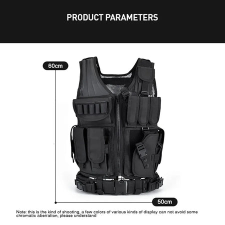 Tactical Vest Multi Pocket Swat &ndash; Durable 600D Polyester