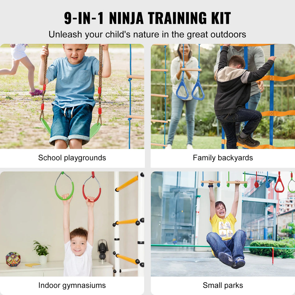 Percorso ad ostacoli Ninja Warrior per bambini – Impermeabile