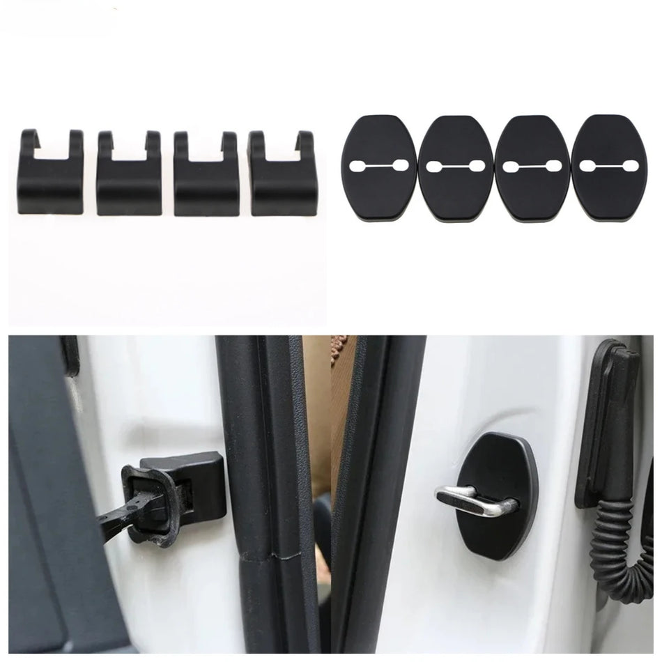 VW Passat Door Lock Protective Cover, 8 Pcs ABS Black