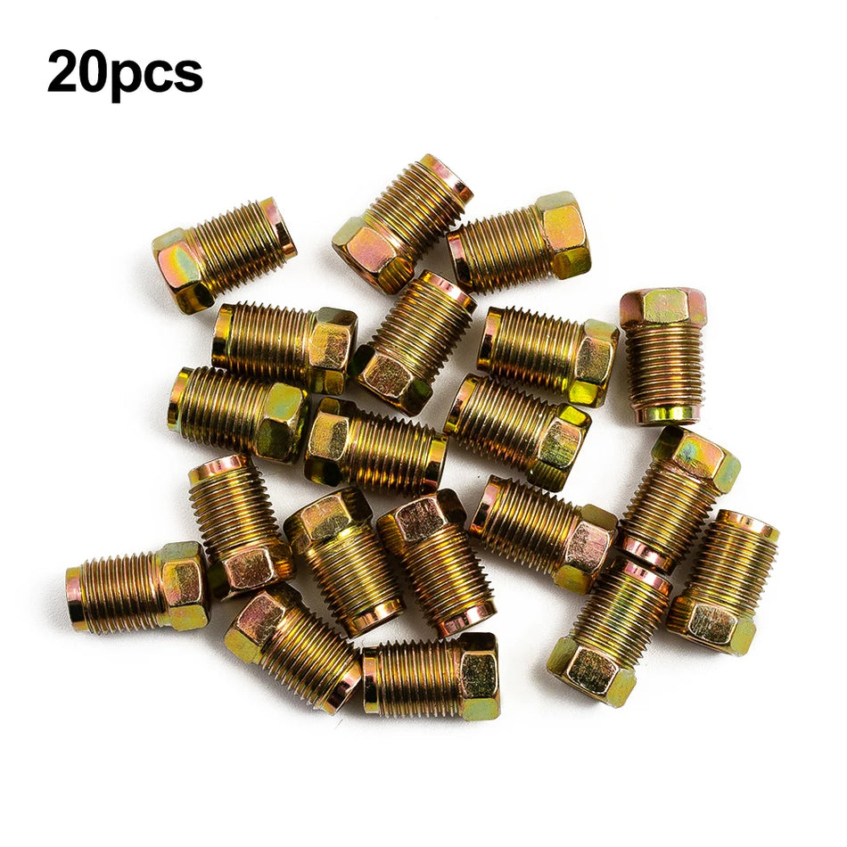Ensemble de raccords de ligne de frein pour tubes en cuivre de 3/16 pouce, revêtement en zinc, 20 pièces