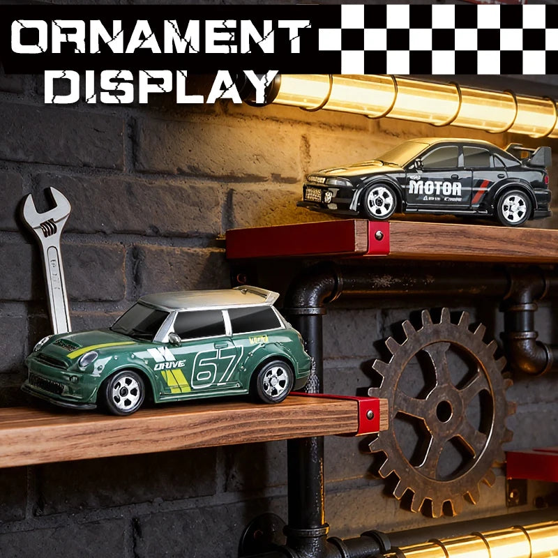 Teranty KF33 1:64 Drift RC Car, Four-Wheel Remote Control, Desk Racing Toy for Boys