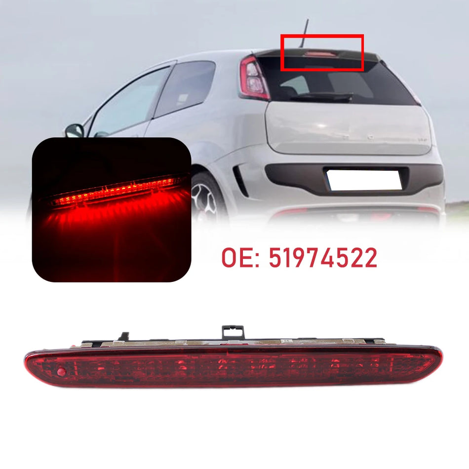 Feu de stop LED rouge à montage haut pour Fiat Punto 2012 2019