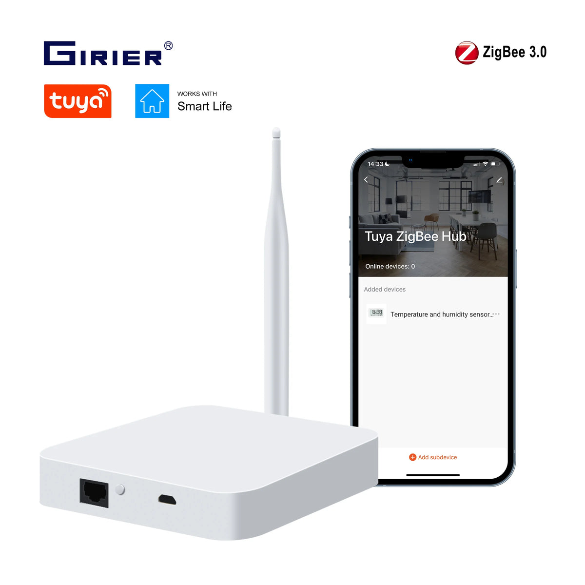 GIRIER ZigBee Gateway Bridge &ndash; Antenna Enabled Mesh Hub