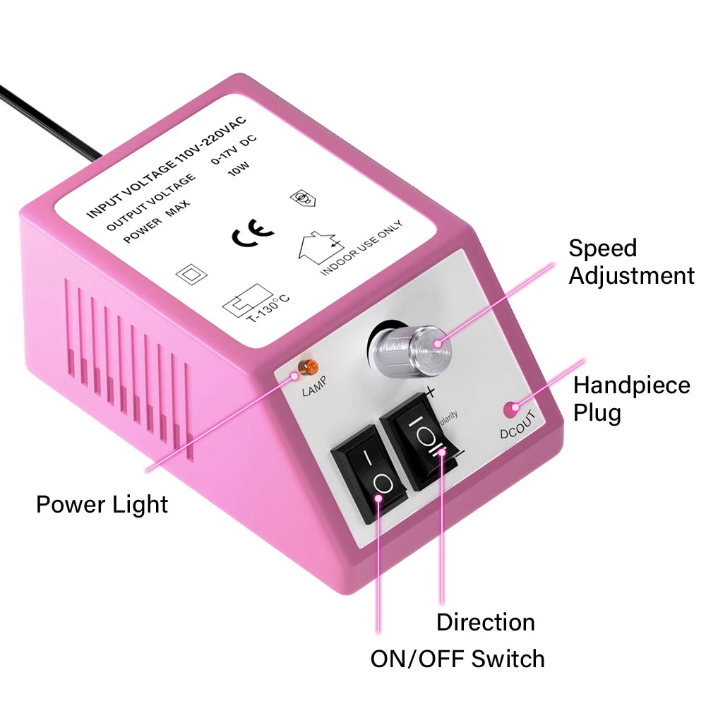 YIKOOLIN Electric Nail Drill Machine &ndash; High Speed 20000 RPM