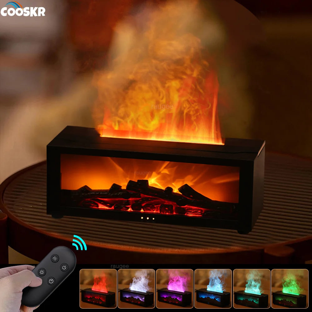 Air Humidifier Aroma Diffuser &ndash; Flame Mode With LED Remote