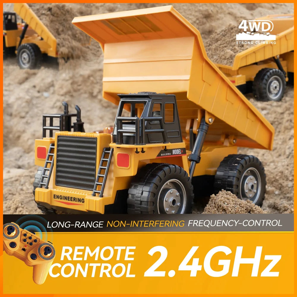 Remote Control RC Alloy Dump Truck &ndash; LEGO Compatible