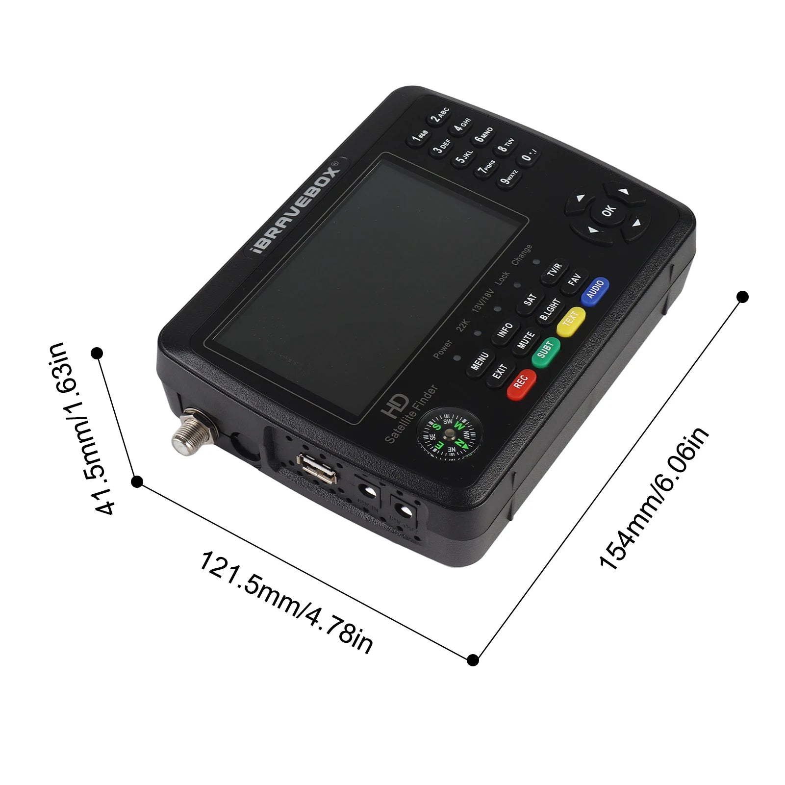 Qiilu Satellite Finder Meter &ndash; High Definition 4.3 Inch LCD