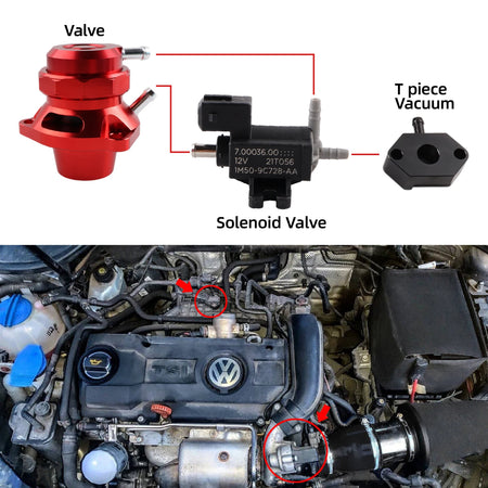 Forged Aluminum Turbo Blow Off Valve for Audi VW A4 S3 TT Octavia 1.8 2.0T by InterCyprus Trading Ltd