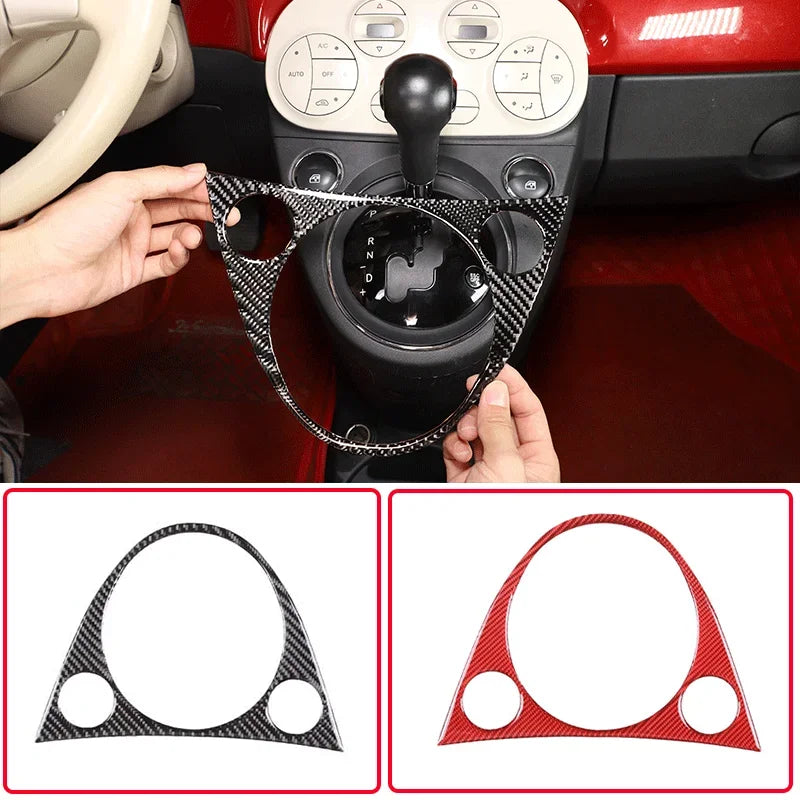 Adesivo Pannello Cambio in Fibra di Carbonio Morbida Fiat Abarth 500